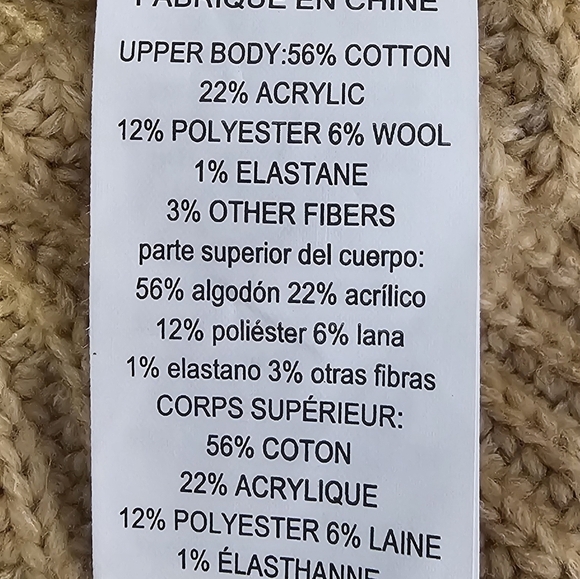 Michael Kors Neutral Color Block Wool High Low Sweater LG Large - Picture 5 of 7